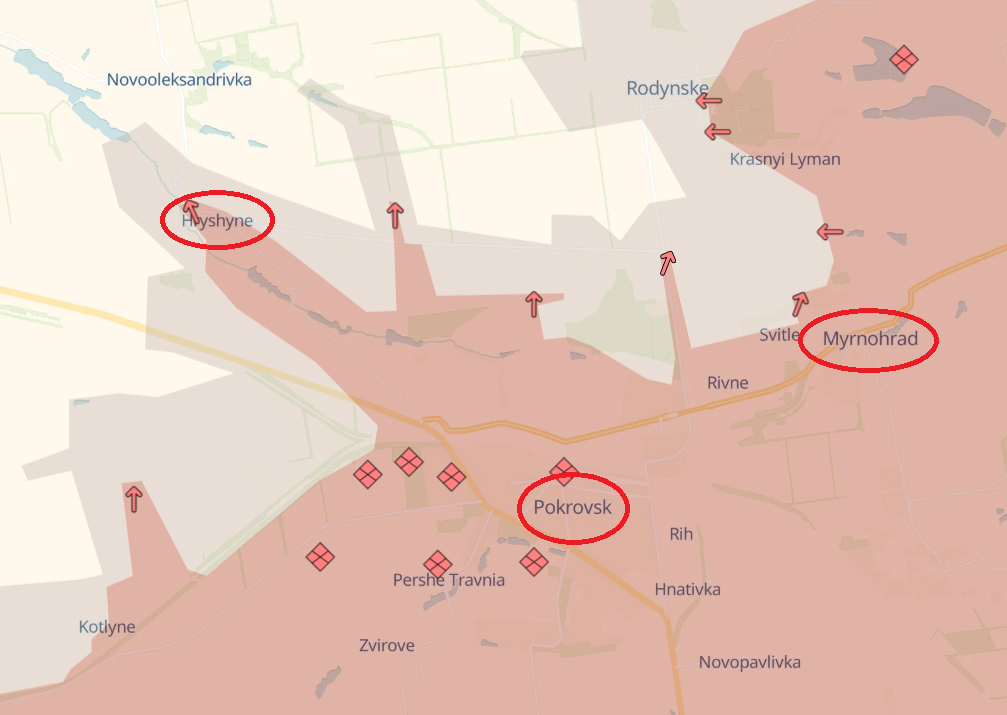 Russian forces storm Ukraine's Hryshyne from 2 sides to break through